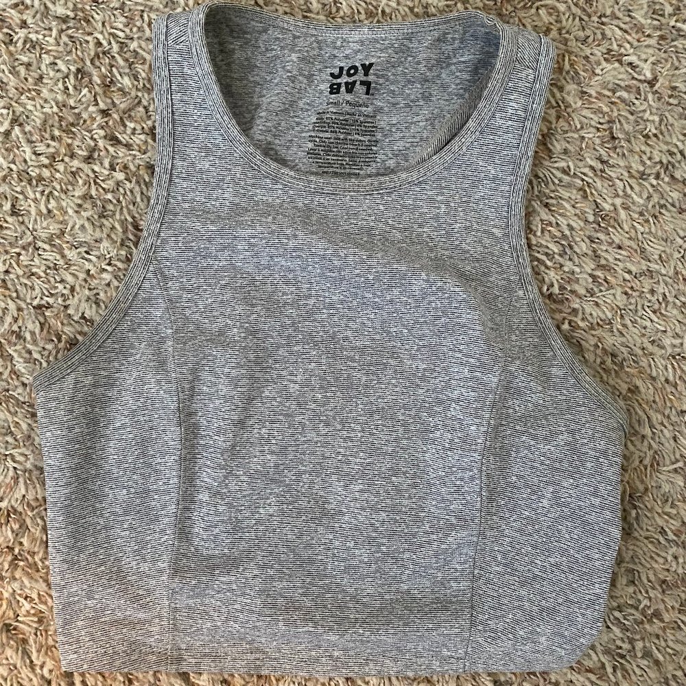 Gray workout crop top